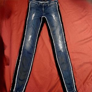 (Roberto Cavalli) Women's Skinny Ripped Jeans